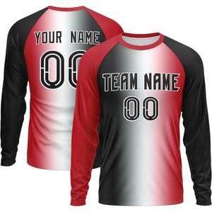 Camisetas Deportivas Personalizadas con Degradado, Manga Larga, para Béisbol y Fútbol, con Nombre y Número Impresos, para Hombres, Mujeres y Jóvenes - Product Image 2