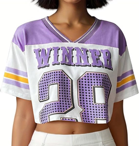 OEM Breathable Mesh Jersey Summer Sports T-shirt Embroidery logo Custom <b>Tshirt</b> Street Boxy Oversized Crewneck t Shirt for Women - Product Image 1