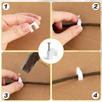 ELEHK Gestion de câbles multifonctionnelle, pince en plastique PE, support de câble électrique, clips de câble circulaires