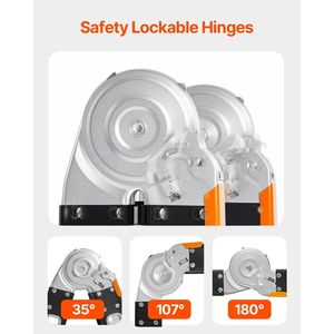 บันไดพับอเนกประสงค์ 7-in-1 แบบยืดหดได้ 5 ขั้น ดีไซน์แบบยืดหดได้ ความสูงถึง 19 ฟุต โครงสร้างแข็งแรงทนทาน - Product Image 4