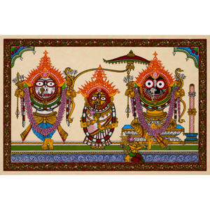 Handmade Lord Jagannath Pattachitra Painting – Traditional Odisha <b>Wall</b> Art - Product Image 4