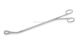 Pinces VATS Foerster courbées gauche en acier inoxydable, mâchoires ovales dentelées de 20 mm, tige de 10 mm, WRatchet, longueur de travail de 9,5'' (24 cm), longueur de travail de 13,5'' - Product Image 3