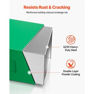 Caja de lastro para remolque agrícola, 3 puntos, categoría 1, para tractor, capacidad de 800 lb, acero de alta resistencia con receptor de enganche de 2 pulgadas - Product Image 3