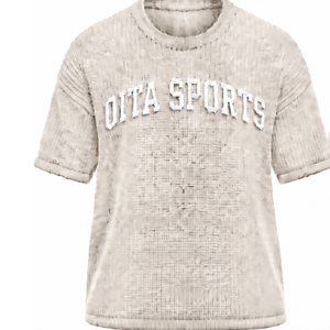 <b>Ivory</b> <b>Men</b> Knitted T <b>Shirt</b> Short Sleeve Crew Neck Textured Casual Top Custom Printed Streetwear Summer Fashion Wholesale Apparel - Product Image 1