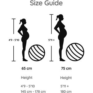 Set di Palloni per il Parto per Esercizi di Gravidanza, Travaglio e Recupero Post-Parto, Libro di Fisioterapia per il Terzo Trimestre, per Pratica di Yoga in Maternità - Product Image 2