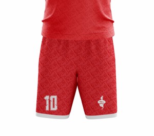 Uniforme de Fútbol Personalizado para Hombre, 100% Poliéster, Impresión Sublimada, Secado Rápido, Mangas Cortas, Servicio OEM al por Mayor, Posiciones para Logotipo Personalizado - Product Image 3