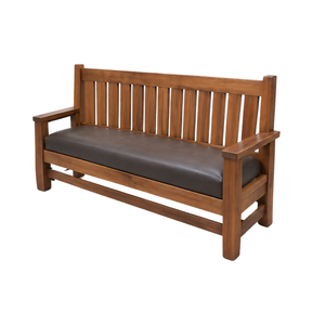 Solid Teak Wood <b>Outdoor</b> Garden <b>Bench</b> with <b>Cushion</b> Patio Park Seating Furniture for Hotel Resort Terrace Balcony Courtyard - Product Image 3