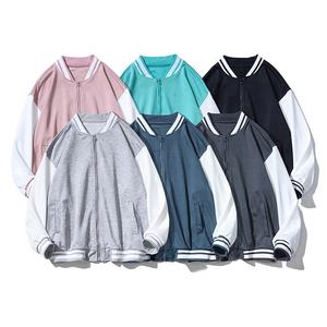 Blouson aviateur en cuir à manches contrastées personnalisé de haute qualité veste universitaire letterman hommes vestes et manteaux de baseball universitaire hommes - Product Image 6