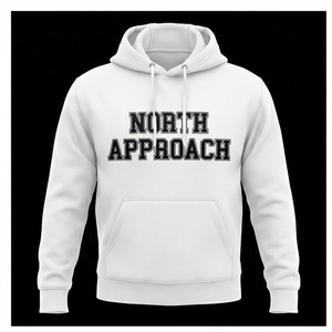 เสื้อฮู้ดผู้ชาย North Approach สีขาว ผ้าฝ้ายเฟรนช์เทอร์รี่ สวมใส่สบาย มีกระเป๋าหน้า ทรงปกติ เหมาะสำหรับใส่ในฤดูใบไม้ร่วง - Product Image 1