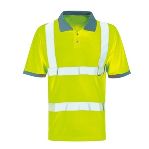 Camiseta Polo de Alta Visibilidad Reflectante para Trabajadores con Logotipo Personalizado, Ropa de Trabajo Transpirable - Product Image 1
