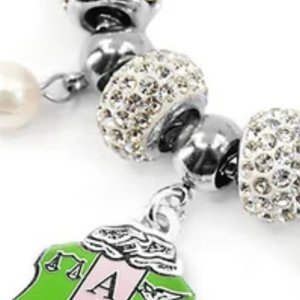   Bracelet de perles Shield pour femmes, élégant, vert, rose et or, charme en perles, bijoux tendance, accessoire de poignet stylé - Product Image 5