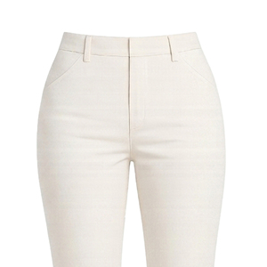 Fashion Flare <b>Trousers</b> <b>Women</b> Soft Stretch Wide Leg 100% Cotton Eco-Friendly OEM ODM Private Label Wholesale Custom High Quality - Product Image 6