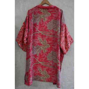 Vintage Silk Patchwork <b>Long</b> <b>Kimono</b> <b>Robe</b> Boho Dressing Gown Handmade One of a Kind - Product Image 5
