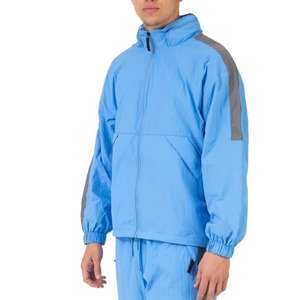 Custom Reflective Panel Windbreaker Jacket Water Resistant Hooded Sports Jacket Private Label Supplier - Product Image 1