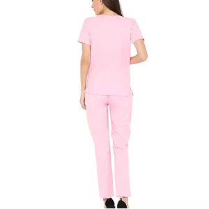 Conjuntos de Uniformes Médicos, Cuello Alto, Manga Corta, Uniforme de Hospital de 2 Piezas, Chaqueta de Uniforme Médico, Uniformes de Enfermería para Mujer - Product Image 4