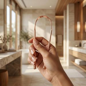 ที่ขูดลิ้นทองแดงแท้ ฆ่าเชื้อแบคทีเรีย ขจัดคราบ ลดกลิ่นปาก ผลิตภัณฑ์จากผู้ผลิตในอินเดีย - Product Image 4