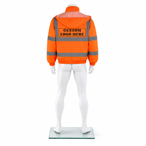 Veste de sécurité haute visibilité, veste de travail réfléchissante, veste de travail imperméable pour travaux en extérieur, veste de travail orange avec logo personnalisé - Product Image 3