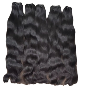 Extensiones de Cabello Natural Ondulado, Sin Caída, Sin Enredos, 100g, Doble Trama a Máquina, Cabello Virgen Remy Indio de la Mejor Calidad, Venta al Por Mayor Directa - Product Image 3