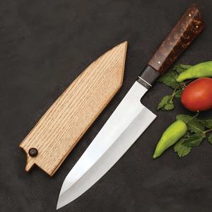 Cuchillo de Chef Jexmoo Personalizado Hecho a Mano en Acero Inoxidable con Hoja de 8 Pulgadas, Mango Elegante y Funda de Cuero - Regalo para Chef - Product Image 2