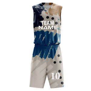 Maillots de basket-ball personnalisés en polyester respirant à sublimation intégrale avec nom d'équipe appliqué – Tenues de basket-ball - Product Image 4