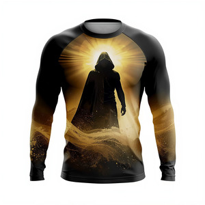 Premium Custom Sublimated Rash Guard Long Sleeve Compression <b>Shirt</b> Lightweight Quick-Dry Breathable Wear - Product Image 5
