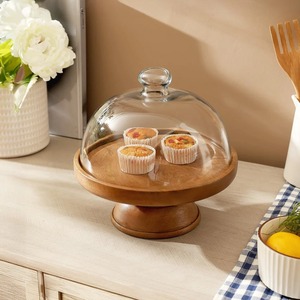 Nouvel Arrivage : Présentoir à Gâteau de Luxe en Bois, Forme Personnalisée, Vente en Gros, Nouveau Design, Présentoir Rond avec Base en Bois pour Décoration de Fête - Product Image 2