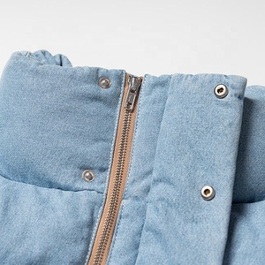 Chaqueta acolchada Vintage Unisex, cómoda, 100% algodón, cuello levantado, cremalleras de longitud corta, chaqueta tejida de estilo callejero para hombres - Product Image 4