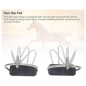 Estribos de Seguridad Reutilizables de Acero Inoxidable y Plástico para Montar a Caballo, Almohadilla Antideslizante, Diseño Duradero y Resistente, Color Personalizable, Inglés - Product Image 5