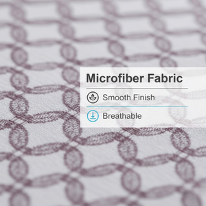 Drap de lit de luxe moderne en microfibre finition pêche 200TC, écologique et lavable en machine pour lit double |   Ensemble de literie lisse et durable - Product Image 5