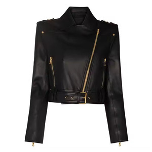 Veste de moto en cuir confortable pour femmes, respirante, anti-rides, imperméable, écologique, de qualité supérieure, pour l'hiver - Product Image 1