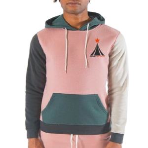 Sudadera de algodón de alta calidad para hombre, color block, con capucha personalizada, logotipo de marca bordado, ropa de invierno - Product Image 1