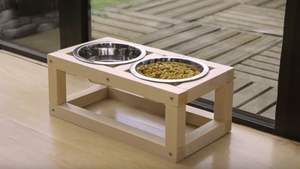 Soporte doble para tazones de mascotas, juego de tazones de cerámica para perros, tazón elevado para alimentar mascotas, tazón para mascotas con marco de metal, soporte elevado para alimentar perros - Product Image 4