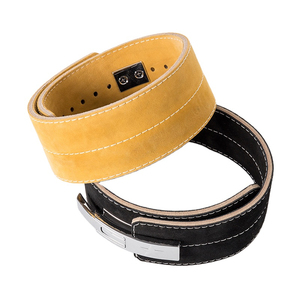 durable Adjustable Leather Weightlifting <b>Belt</b> With Buckle Closure For Strength <b>Training</b> Gym Waist Support Unisex Premium <b>Weight</b>. - Product Image 4