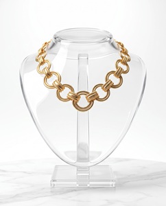 Expositor de Collares Moderno, Transparente, Impermeable, de Acrílico, Organizador de Joyas Elegante, Tamaños Personalizables, Exhibidores para Boutiques y Artesanías - Product Image 1
