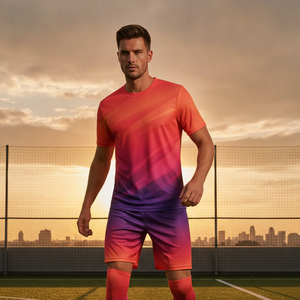 Professional Printed Football Training Set Soccer Uniform Breathable Sports <b>Tracksuit</b> 100% Polyester UV Player Name Letter - Product Image 5