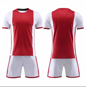 ชุดเสื้อฟุตบอลทีม AURA สำหรับทุกเพศ สีแดงขาวลายตารางหมากรุก พิมพ์ลายแบบ Sublimation ผ้าโพลีเอสเตอร์ 100% ระบายอากาศได้ดี เป็นมิตรกับสิ่งแวดล้อม ทรงคอกลม - Product Image 2