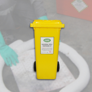 120L Universal Spill Kit with <b>Wheelie</b> <b>Bin</b> – Industrial Chemical Spill Containment Kit, Emergency Hazmat Spill Kit Manufacturer - Product Image 3