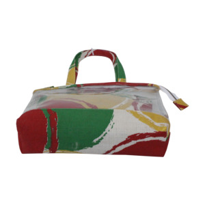 Sac fourre-tout transparent personnalisé en PVC imperméable avec poignée en toile, pochette transparente et sac cosmétique en jute avec fermeture éclair - Product Image 6