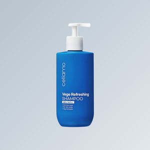 Champú para el cuidado del cabello saludable Cellamo Korean Vege Refreshing Shampoo Hecho en Corea 480g Aroma natural Blue Bule - Product Image 2