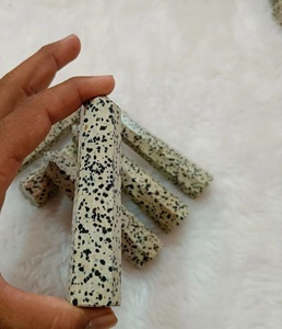คริสตัลแจสเปอร์ลายดัลเมเชียนธรรมชาติ ขัดเงา สำหรับเสริมฮวงจุ้ย บำบัดรักษา พลังเรกิ หินบำบัดจักระ รูปทรงหอคอย - Product Image 2