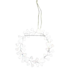 Article décoratif suspendu en fer avec revêtement en poudre blanche fini pour la décoration de la maison et autres décorations de Noël - Product Image 5