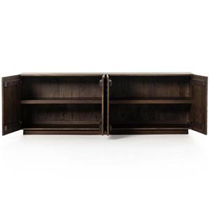 Handmade <b>Sideboard</b> Cabinet with Four Doors Crafted from Solid Wood for Organized Bedroom and <b>Kitchen</b> Storage - Product Image 4