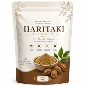 Poudre d'Haritaki 100% Naturelle Pure Sauvage 250g, Qualité Premium, Poudre Végétale de Qualité Alimentaire, OEM ODM Marque Privée, Qualité Export - Product Image 1
