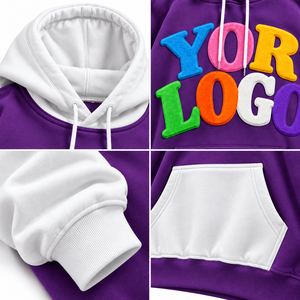 Sudadera Unisex Oversize con Capucha y Bloques de Color, Manga Raglán, Bolsillo Canguro, Casual, 100% Algodón - Product Image 4