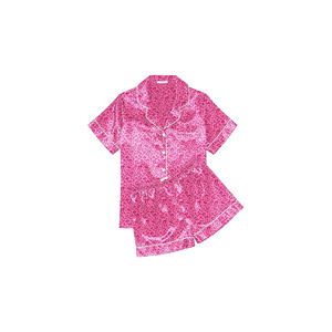 Conjunto de Pijama de Seda para Mujer, Suave, de Manga Corta, con Botones, Top y Pantalones Cortos, 2 Piezas - Product Image 6