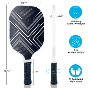 SOFT Grip Pickleball Paddle Carbon Fiber Face Lightweight <b>Frame</b> Enhanced Touch Excellent Balance Precision Spin - Product Image 2