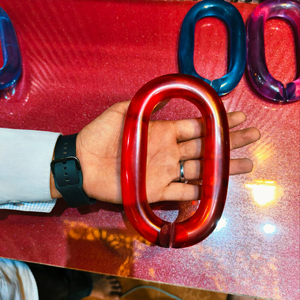 Eslabones de Cadena de Resina Transparentes Grandes y Coloridos |   Decoración para Colgar en la Pared - Product Image 1