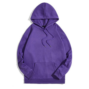 Sudaderas con Capucha para Hombre, Color Morado Sólido, Estilo Urbano, 100% Algodón, Venta al Por Mayor, Precio de Fábrica, Suministro OEM, Gran Venta 2022 - Product Image 1