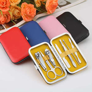 Manicure Tools Pedicure Manicure Set Carbon Steel 7 in 1 <b>Nail</b> Clipper Scissors Set with Leather Packaging BY ANAAIF ENTERPRISES - Product Image 3