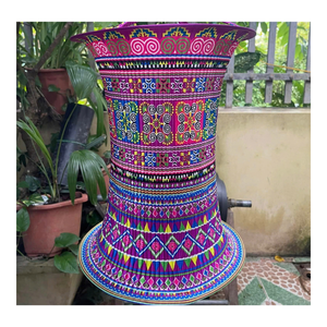 Hmong Style Brocade Silk <b>Lantern</b> Handmade Traditional Ethnic Fabric Decoration Vietnam Outdoor Home Hotel Cafe Cultural Events - Product Image 3